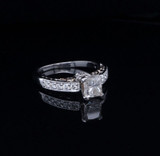 Vintage 1.23cttw Diamond 14k White Gold Ring Size O1/2 Val $7405