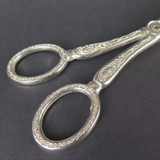 Vintage Silverplate Bird Claw Scissor Tongs