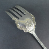 Ornate Vintage Silverplate W M Rogers Cold Meat Serving Fork