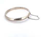 Stylish Vintage Sterling Silver Bangle Inside Circumference 18cm 8.5g