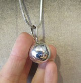 Vintage Sterling Silver Relaxing Chiming Harmony Ball Pendant/Necklace 45cm 23 g