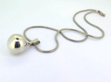 Vintage Sterling Silver Relaxing Chiming Harmony Ball Pendant/Necklace 45cm 23 g