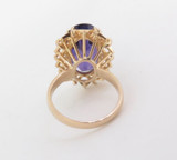 Large Amethyst Handmade 14ct Yellow Gold Ladies Dress Ring Size N 1/2 Valuation $3335