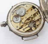 Great Dial & Case / 1912 Sterling Silver Pocket Watch Converted to Wristwatch.