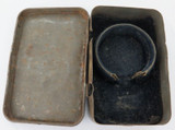 A Makeshift / Handmade Antique Pocket Watch Tin Case.