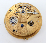 1800s Super Nice English / Diamond End Stone Fusee Pocket Watch Movement and Dial