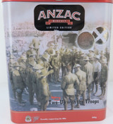 2016 Unibic ANZAC Biscuit Tin L/Ed + Pamphlet “Two-Up With The Troops"