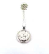 .999 Silver Millennium 2000 Coin Doves Love Peace Medallion Pendant & Chain 13g