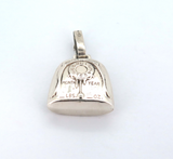 Vintage Web Sterling Silver Birth Record Cow Bell Year 1986 Charm Pendant 8.8g