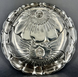 Antique American Large 10” Art Nouveau Wallace Sterling Silver Poppy Bowl #123