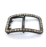 Antique Art Deco Style Women's Sparkly Diamanté & Brass Belt Buckle 27.1g