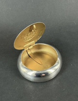 C.1901 English Sterling Silver Squeeze Snuff Box - Bedfordshire Reg Boer War