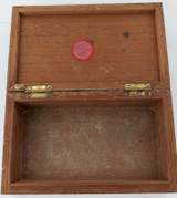 Antique Burr Burl Walnut Tobacco / Cigar / Cigarette Box ? with Red Seal Inside.