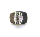 Ornate Balinese Style Sterling Silver & 28x16mm Amethyst Ring Size R 32.7g