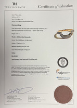 3.79ct Ruby & 0.73ct Diamond Halo 14K Rose Gold Ring Set Size R Val $15910