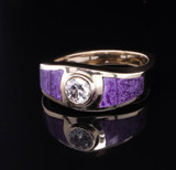 0.34ct Brilliant Cut Diamond 14ct Yellow Gold Men’s Ring Size Q Val $4880