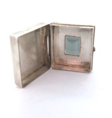 Delightful Ornate Mexican Sterling Silver & Smoky Quartz Accent Pill Box 25.2g