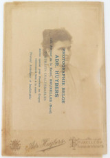 Very Nice 1880 - 1890 Adr. Huybers, Bruxelles Large Studio Photo + Rare Envelope