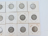 JOB LOT 15 x English One Shillings 1/- .925 & .500 Silver Various Dates, Grades