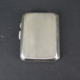 1932 Birmingham Sterling Silver Cigarette Case, Engine Turned Outer