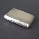 1932 Birmingham Sterling Silver Cigarette Case, Engine Turned Outer