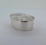 Vintage Decorative English Sterling Silver Hinged Double Pill Box 16.6g