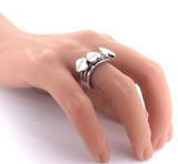 Celebratory Sterling Silver Stacking Ring Set "Love, Live, Laugh" Size P 7.9g