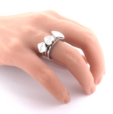 Celebratory Sterling Silver Stacking Ring Set "Love, Live, Laugh" Size P 7.9g