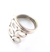 Hand Forged Sterling Silver Circles Design Artisan Ring Size V1/2 6.6g