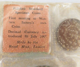 Scarce 1967 Western Samoa / Samoa 1st Coin Issue UNC Set in RARE Card Sleeve