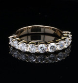 Vintage 1.80ct Diamond Set 18ct Yellow Gold Eternity Ring size T1/2 Val $8760