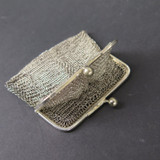 Small Antique .800 Continental Silver Chainmail Mesh Coin Purse