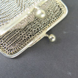 Small Antique .800 Continental Silver Chainmail Mesh Coin Purse