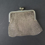 Small Antique .800 Continental Silver Chainmail Mesh Coin Purse