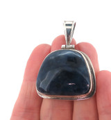 Beautiful Handmade Sterling Silver & Deep Blue Sodalite Pendant 16.9g