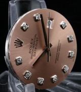 Authentic Rolex 116234 Datejust Salmon Factory Diamond Dial & Hands #58