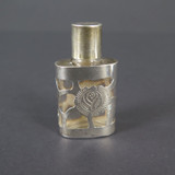 Vintage Sterling Silver Overlaid Glass Perfume Bottle