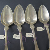 Four C 1835 Dennis & Fitch, NY Coin Silver Teaspoons. J C Wallace