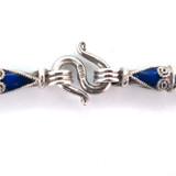 Colourful Handmade Sterling Silver Inlaid Filigree & Enamel Necklace 42cm 58.6g