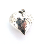 Decorative Vintage Sterling Silver Medium Size Hollow Heart Pendant 6.6g