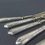 Five C Late 1800s .875 European Silver Handled Cocktail Forks