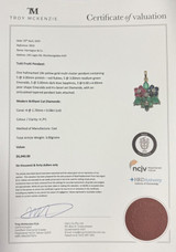 Vintage Tutti Frutti Ruby Sapphire Emerald 14k Gold Pendant Val $6040