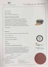 Bumese Blue Sapphire & 3.08cttw Diamond Toi et Moi Ring GIA Val $16720