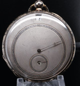 Antique French 1820s 18K Gold & Enamel Digital Jump Hour Cylinder Pocket Watch