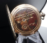 Antique French 1820s 18K Gold & Enamel Digital Jump Hour Cylinder Pocket Watch