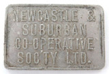 Newcastle & Suburban Co-op Society Ltd 1 Pint Bottled Milk Token.