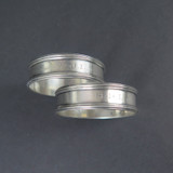 C 1902-35 Rogers Lunt Bowlen RBL, USA Sterling Silver Napkin Rings, Monogrammed