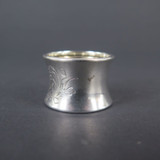 Antique Slender .800 European Silver Napkin Ring Monogrammed G. W.