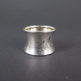 Antique Slender .800 European Silver Napkin Ring Monogrammed G. W.