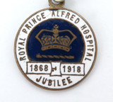 RARE 1868 - 1918 Royal Prince Alfred Hospital Jubilee (Sydney) FOB + Chain